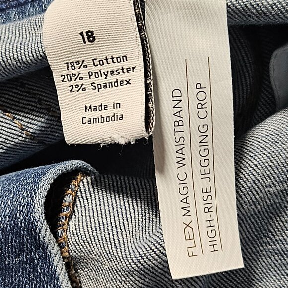 Lane Bryant Capri Jeans Womens Plus Size 18 High Waist Light Wash Denim Bermuda - Picture 4 of 4